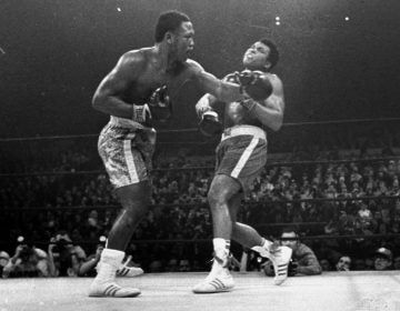Joe Frazier hits Muhammad Ali with a left during the 15th round of their heavyweight title fight at New York's Madison Square garden in this March 8, 1971 photo. (AP Photo/stf)