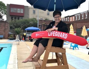 Parks and Recreation Commissioner Kathryn Ott Lovell talks about summer programs at pools in Philadelphia. (Jennifer Lynn/WHYY)