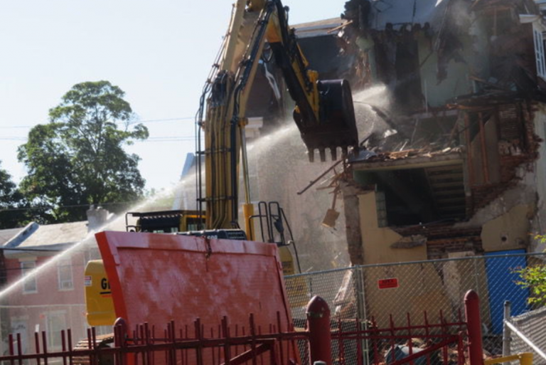 Grace Baptist Church of Germantown demolished their 38-year-old community center to make way for the Vision 20/20 project, a new 15,000 square foot energy-efficient building. (Samaria Bailey/The Philadelphia Tribune)