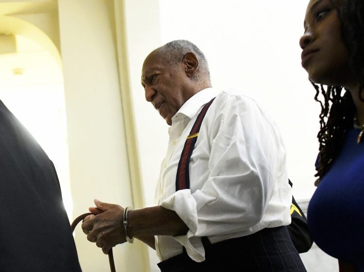 Bill Cosby is taken away in handcuffs after he was sentenced for felony sexual assault on Sept. 25, 2018, in Norristown, Pa. (Mark Makela/AP Photo)