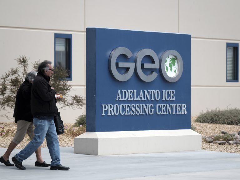 The U.S. Immigration and Enforcement processing center in Adelanto, Calif., is one of the detention facilities operated by GEO Group Inc. (Richard Vogel/AP Photo)