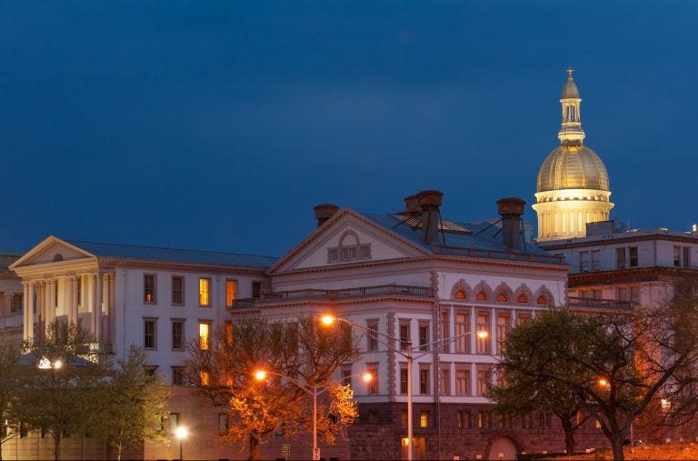 NJ state capitol complex at night in Trenton, New Jersey.  (Tashka/BigStock)