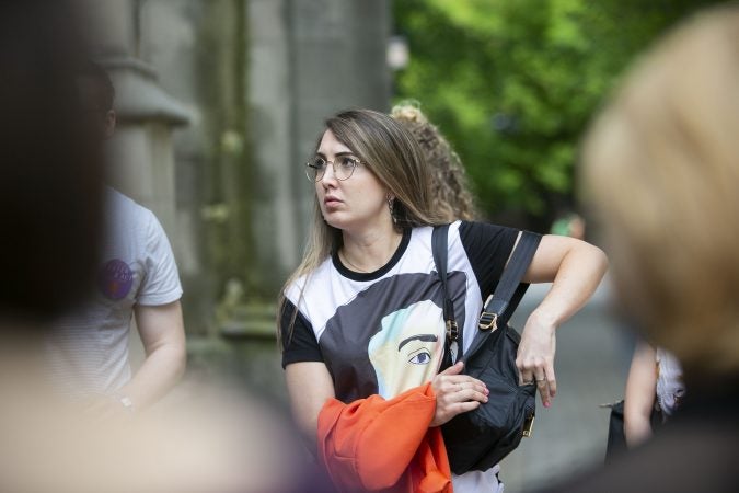 2014 Princeton University alumna Kellen Heniford  walked out of a #MeToo panel in protest due to the presence of Washington, D.C. attorney Beth Wilkinson. (Miguel Martinez  for WHYY)