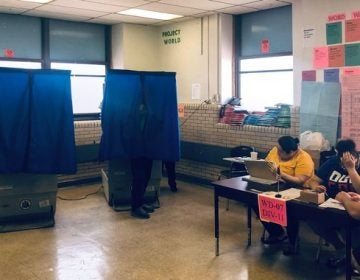 The polling place at Stetson school in Fairhill on Election Day (Max Marin/Billy Penn)