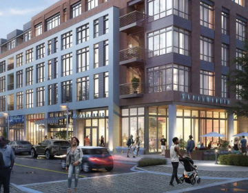 An artist's rendering of the redevelopment proposed for South Philadelphia Shopping Center at 23rd Street and Oregon Avenue. (Courtesy of Cedar Realty Trust)