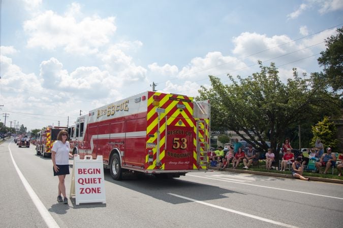 Annmarie Sudall is on the planning committee for the Marple Newtown Fourth of July parade. The committee voted unanimously to create a “Quiet Zone” along the parade route after a member of the community showed concern for his grandson who wanted to experience the parade, but couldn’t because of the loud noises from sirens and loud music. (Emily Cohen for WHYY)