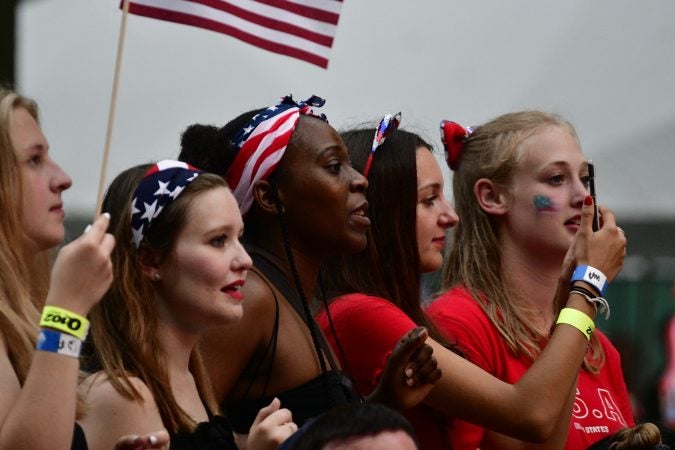 Thousands enjoyed the festivities on the Parkway for the 2019 Welcome America festival. (Bastiaan Slabbers for WHYY)