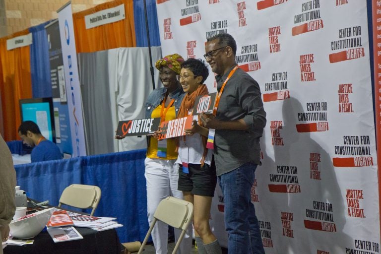 The 2019 Netroots Nation conference, a political event for progressive activists, is being held at the Philadelphia Convention Center. (Kimberly Paynter/WHYY)