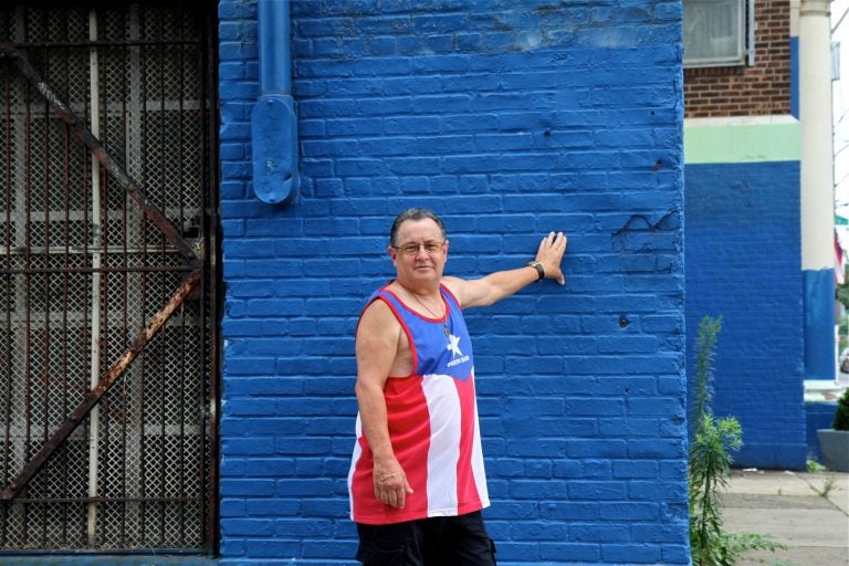 Jose Rolon of North Philadelphia grew up in Puerto Rico. Though he's been living in the U.S. for more than 40 years, he's keeping an eye on protests on the island. (Ximena Conde/WHYY)