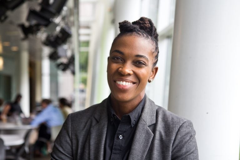 Amber Hikes, executive director of Philadelphia's Office of LGBT Affairs talks about her last day in office. (KimberlyPaynter/WHYY)