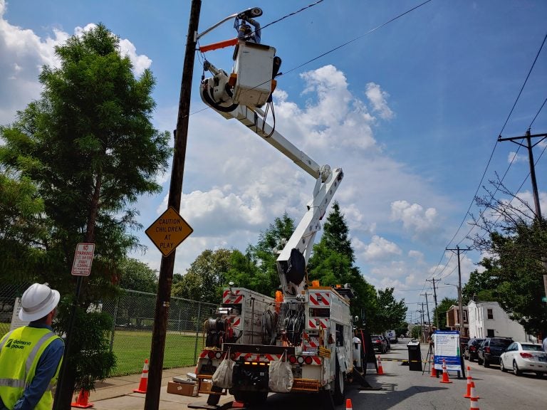 Wilmington officials say the new LED lighting will make the streets safer, and cut energy consumption by 40% to 50%. (Zöe Read/WHYY)