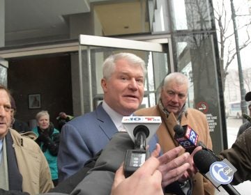 Labor leader John Dougherty speaks outside the James A. Byrne U.S. Courthouse in Philadelphia after his arraignment in February. (Abdul R. Sulayman/The Philadelphia Tribune)