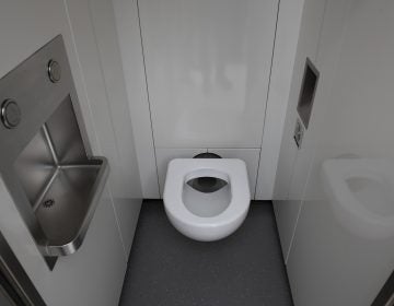 A prototype of a public toilet created for the City of Berlin (Paul Zinken/picture-alliance/dpa/AP Images)