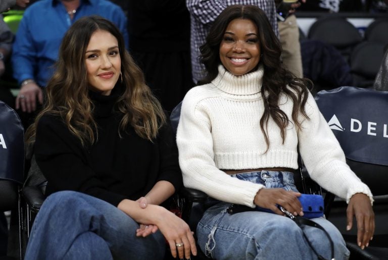 Gabrielle Union, right, and Jessica Alba star in 