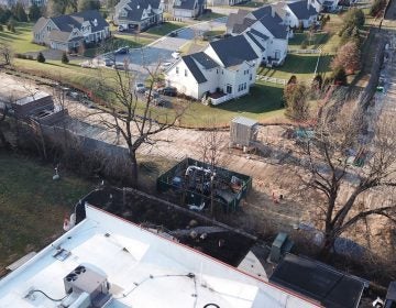 The Andover estate in Thornbury Township, Delaware County, along the route of the Mariner East 2 pipeline which began operating on Dec. 29. A valve site for the pipeline is in the center of the picture. (Courtesy of Eric Friedman)