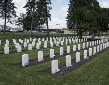 This cemetery on the grounds of Carlisle Barracks holds the remains of students from the former Carlisle Indian Industrial School. (Scott Finger/U.S. Army War College Photo Lab)