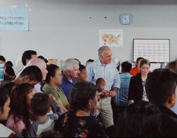 Pennsylvania U.S. Senator Bob Casey tours a migrant facility at the U.S-Mexico border. (Photo courtesy: Senator Casey's office)