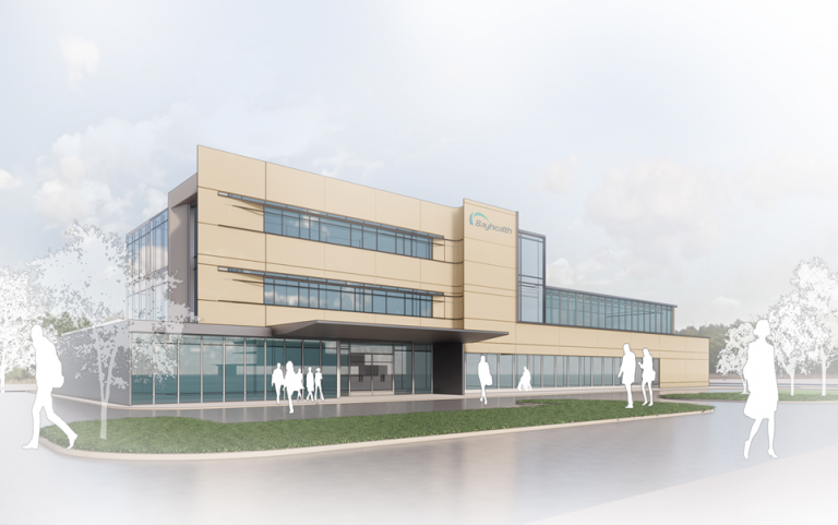 A rendering shows the proposed design for the Bayhealth emergency department. (Courtesy of Bayhealth)