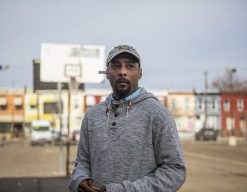 Jovan Weaver, 37, was charged with vehicular homicide in April 2019. Here, he's pictured at his childhood playground in 2017. (Jessica Kourkounis for Keystone Crossroads)
