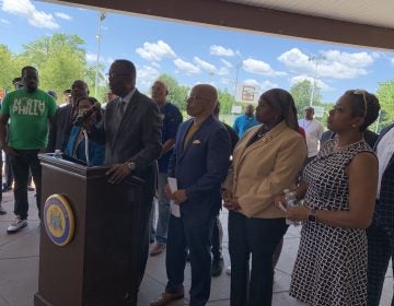 City Council President Darrell Clarke said Wednesday he plans to introduce a bill in September to ban guns, knives, and other deadly weapons at city parks, recreation centers, and playgrounds. Violators would be fined up to $2,000 dollars, face up 90 days in prison, or both. (Aaron Moselle/WHYY)