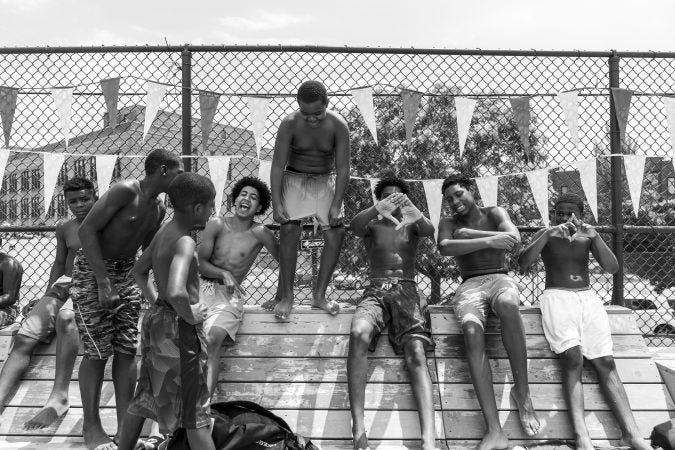 A portrait of summer at the Hank Gathers Recreation Center in North Philadelphia. (Jessica Kourkounis for Keystone Crossroads)