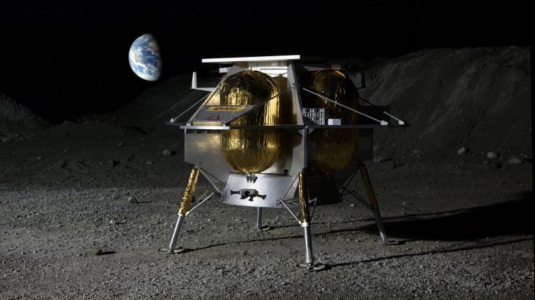 A rendering of the Peregrine Lander. (Courtesy of Astrobotic)