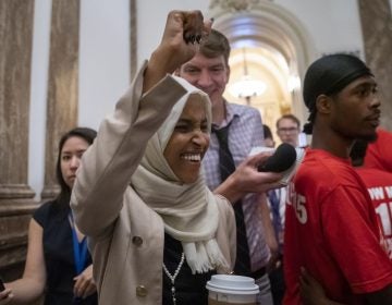 Rep. Ilhan Omar, shown here at the Capitol on Thursday, has been a target of racist rhetoric from President Trump . (J. Scott Applewhite/AP)