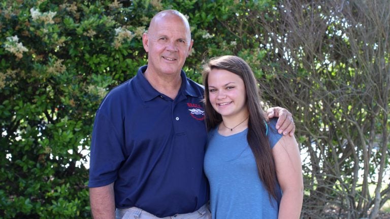 Greg Force and Abby Force at StoryCorps in Greenville, S.C.
(Alletta Cooper/StoryCorps)