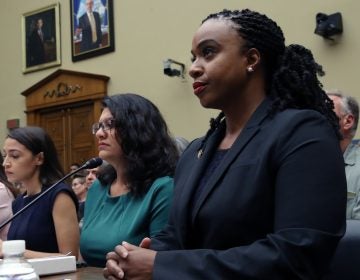 Reps. Veronica Escobar, D-Texas (left), Alexandria Ocasio-Cortez, D-N.Y., Rashida Tlaib, D-Mich., Ayanna Pressley, D-Mass., attend a House oversight hearing on conditions for detained migrants at the U.S.-Mexico border. (Win McNamee/Getty Images)