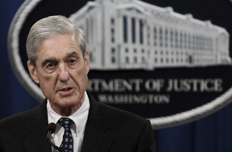 Special counsel Robert Mueller makes a statement about the investigation into Russian interference in the 2016 election at the Justice Department on May 29, 2019 in Washington, DC. Photo by Olivier Douliery/Abaca/Sipa USA(Sipa via AP Images)