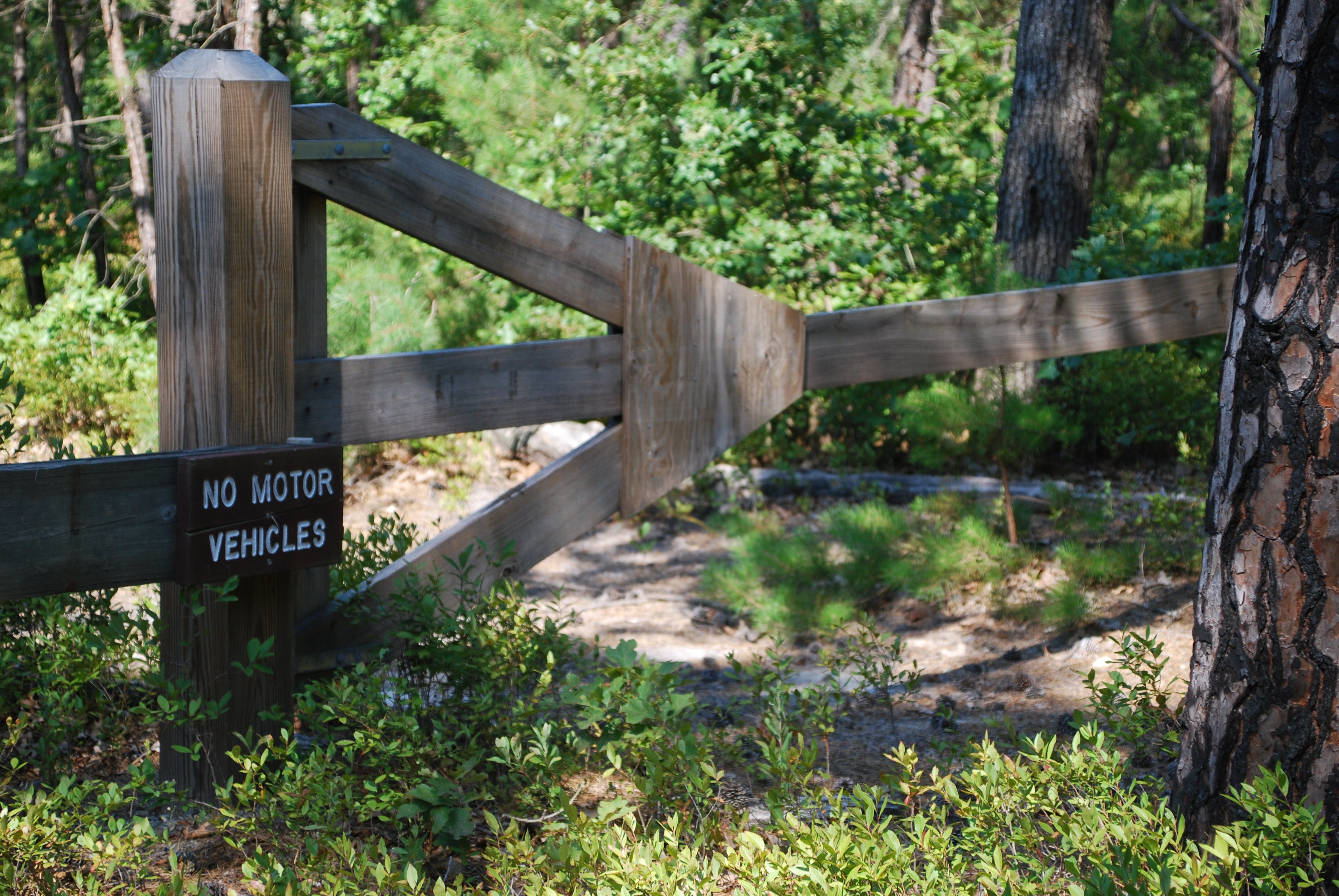 A gate keeps off-road drivers away from the Jemima Mount site