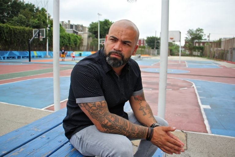 Edwin Desamour at Waterloo playground. (Emma Lee/WHYY)