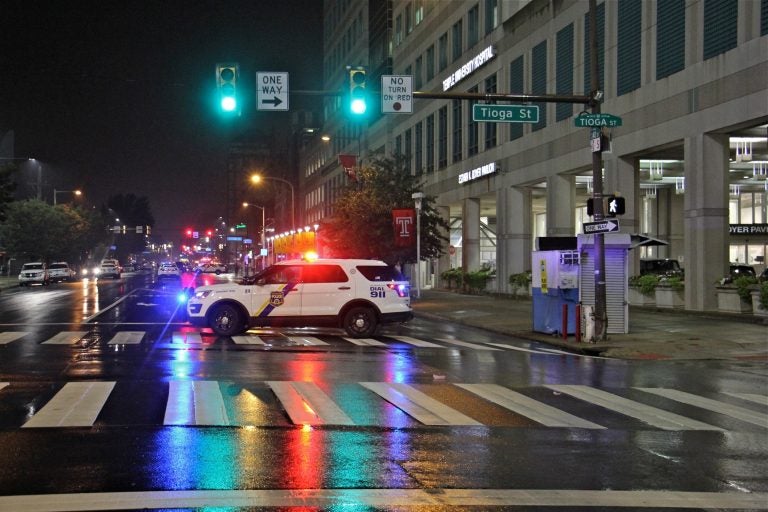 Police stop traffic on Broad Street