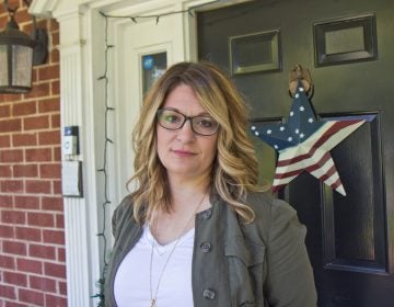 Christa Hayburn, a former PPD officer, at her home in Philadelphia. (Kimberly Paynter/WHYY)