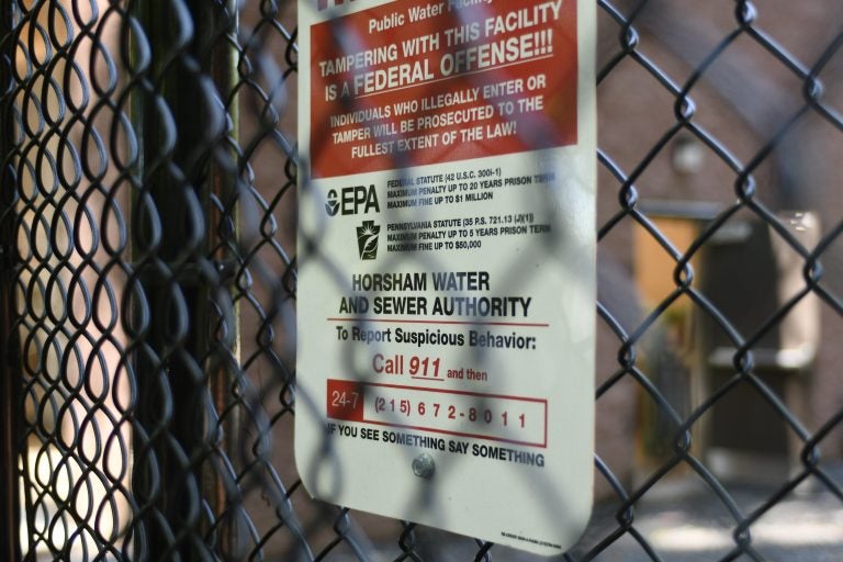 Detailed view on the newly installed system to filter out PFAS Forever Chemicals at Well #2 of the Horsham Water and Sewer Authority facility in Horsham, Pa., on August 22, 2019