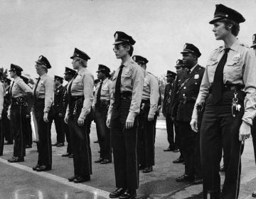Women officers are graduated from the Philadelphia Police Academy on October 9, 1976. (James A. Craig/Special Collections Research Center, Temple University Libraries, Philadelphia, PA)