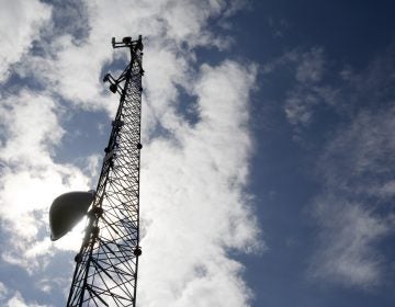 A new broadband tower rises into the sky on Wednesday, June 6, 2012 in Plainfield, Vt. (AP Photo)