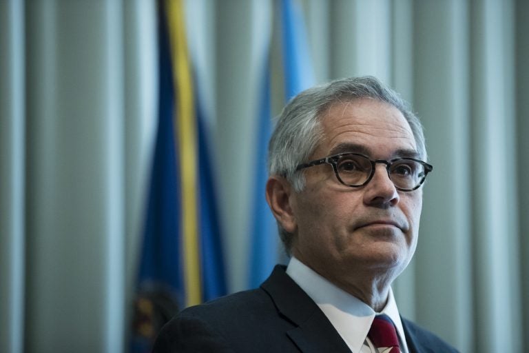 In this file photo, Philadelphia District Attorney Larry Krasner speaks with members of the media during a news conference in Philadelphia, Tuesday, Sept. 4, 2018. (Matt Rourke/AP Photo)
