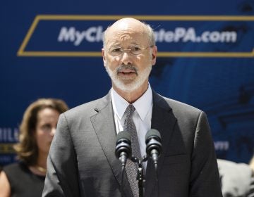 In a Friday, June 28, 2019 file photo, Pennsylvania Gov. Tom Wolf speaks during a news conference in Harrisburg, Pa. Wolf says four children in his state were recently separated from their parents by U.S. Immigration and Customs Enforcement, and he’s demanding a stop to the practice until there’s a plan to ensure children’s welfare. (Matt Rourke/AP Photo, File)