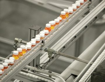 FILE- In this July 10, 2018, file photo bottles of medicine ride on a belt at a mail-in pharmacy warehouse in Florence, N.J. Drug companies are still raising prices for brand-name prescription medicines, just not as often or by as much as they used to, according to an Associated Press analysis. (AP Photo/Julio Cortez, File)