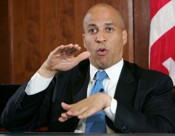 In this Aug. 20, 2007 file photo, then Newark Mayor Cory Booker, answers a question during an interview in his office in Newark, N.J. (Mel Evans/AP Photo)