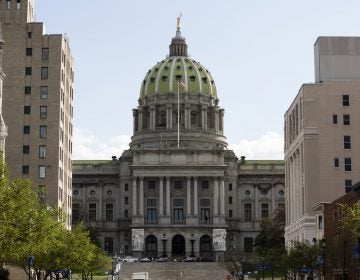 The exterior of the Pa. State Capitol Building