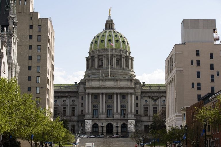 The exterior of the Pa. State Capitol Building