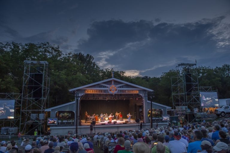 Margo Price performs with her band at the Philadelphia Folk Festival