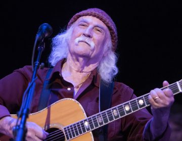 Two-time Rock and Roll Hall of Fame inductee David Crosby closes out the Philadelphia Folk Festival with a Sunday night performance. (Jonathan Wilson for WHYY)