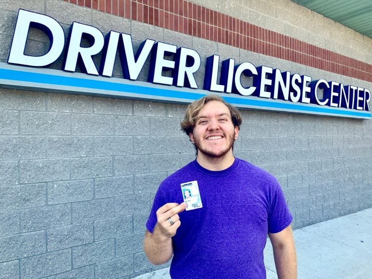 Finn Nahill got the first gender neutral marker on a driver's license issued by the Huntingdon Valley, Pennsylvania DMV. (Photo provided by Morgan Selkirk)