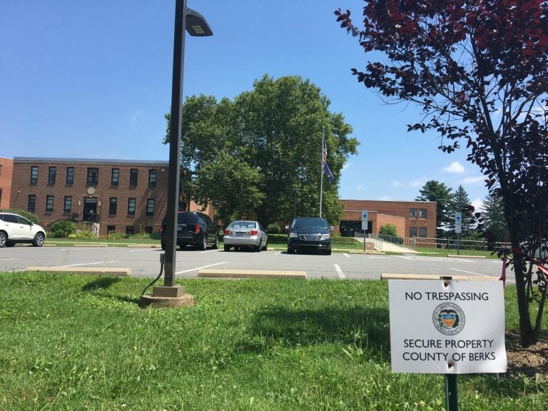 The outside of the Berks Family Residential Center. Non-authorized personnel are not permitted on the grounds. (Katie Meyer/WITF)