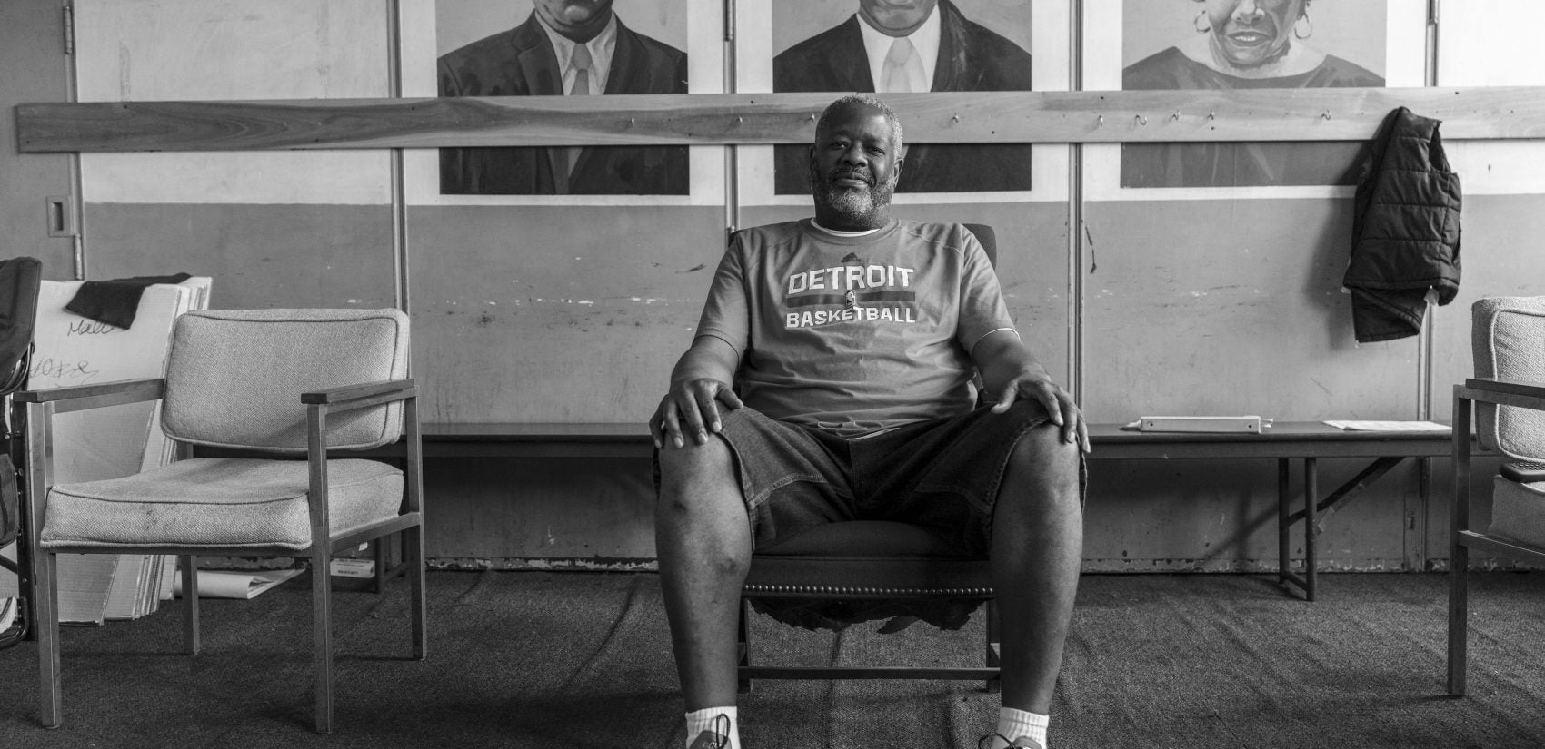 Jimmy Richardson, who often wears t-shirts of the teams the Morris twins have played on, has worked at Gathers since 1991. “I know a lot of the kids are going through some issues. I just talk to them and let them know it can get better...trouble is easy to get into and hard to get out of.” (Jessica Kourkounis for Keystone Crossroads)