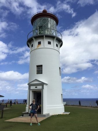 Shauna MacDonald at the Kilauea Lighthouse in Kalihiwai, Hawaii. (Dr. Jared Bishop)