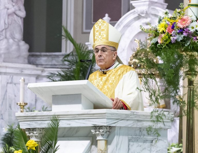 Bishop Ronald Gainer celebrates Easter mass at the Cathedral Parish of St. Patrick in Harrisburg on Sunday, April 21, 2019. (Vicki Vellios Briner/Special to PennLive)